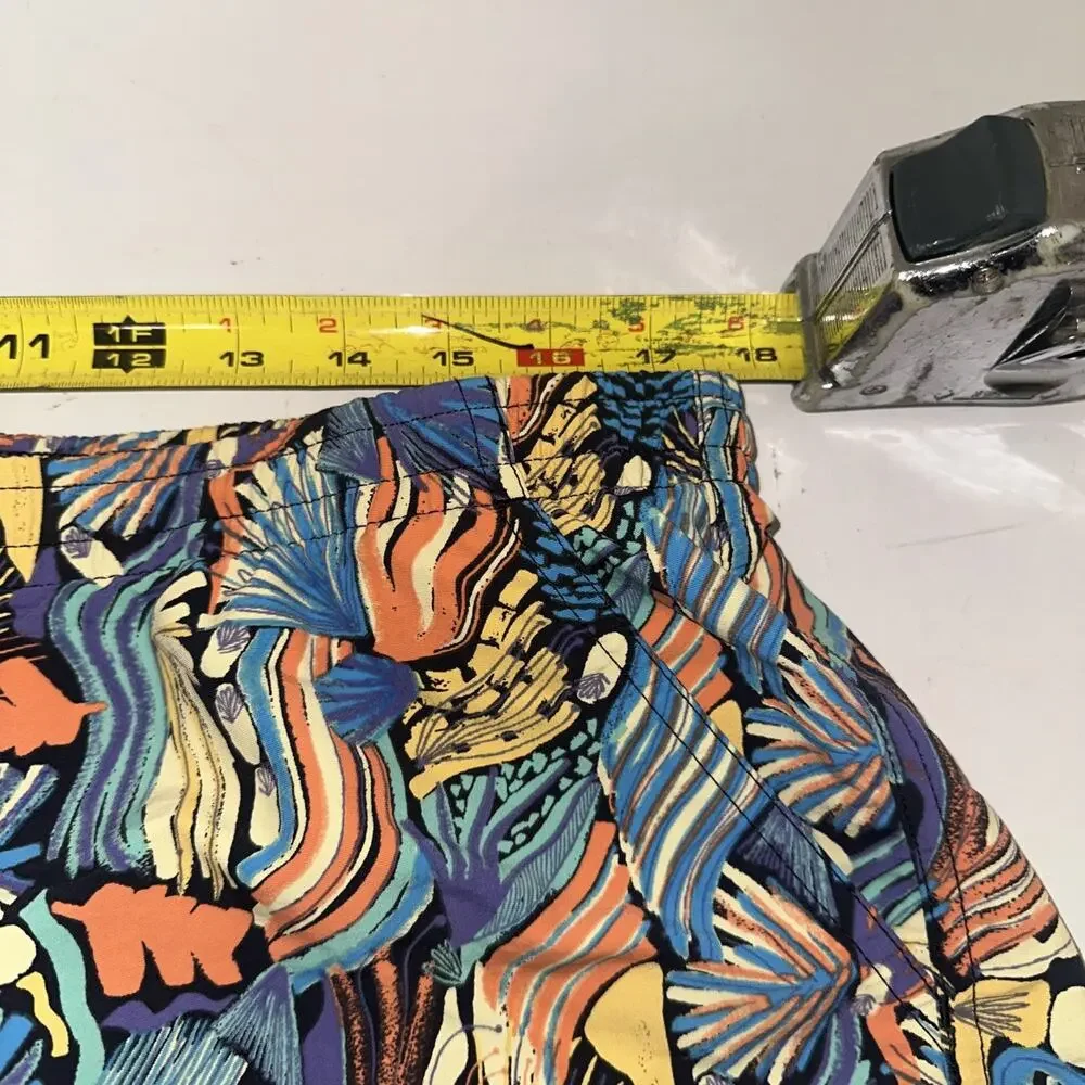 Patagonia Women's Baggies Nylon Shorts Joy Pitch Blue Reef Print 17.5x5 Inches